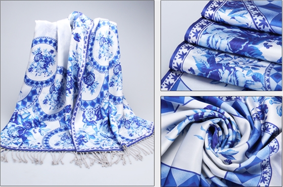 青花瓷圍巾 青花瓷圍巾
