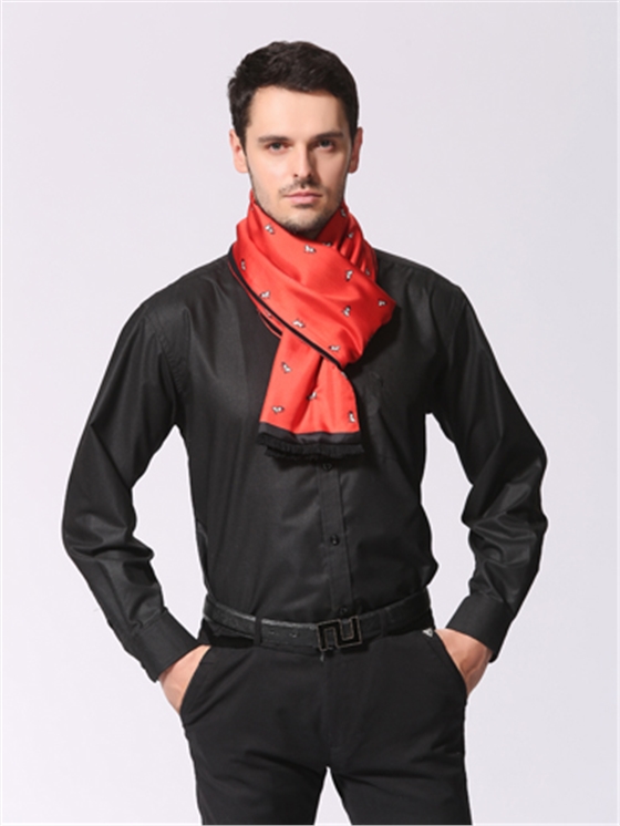 男士圍巾 真絲圍巾 雙面圍巾 復(fù)合圍巾