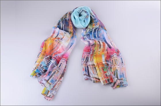 真絲圍巾 女士圍巾 圍巾批發(fā) 印花圍巾