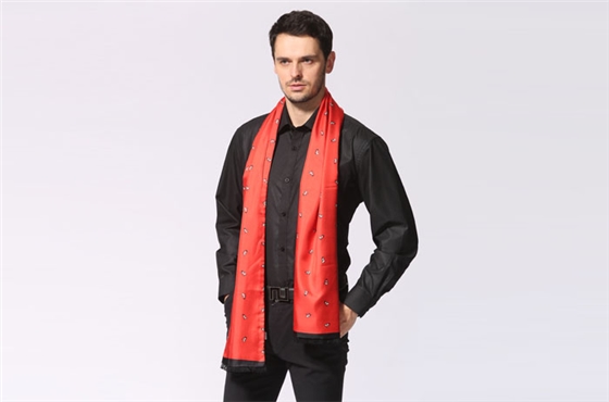 真絲復合圍巾 男士圍巾