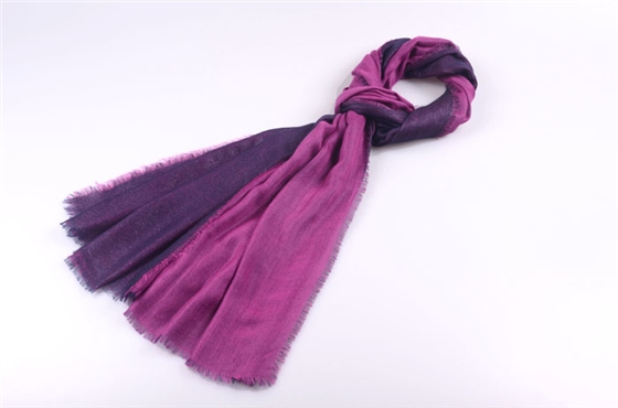 羊絨圍巾 素色圍巾 金銀絲雙層圍巾 圍巾定制