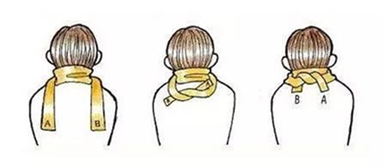 男士圍巾圍法圖解