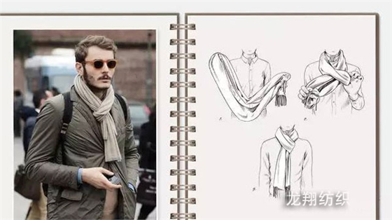 男士圍巾簡單圍法1