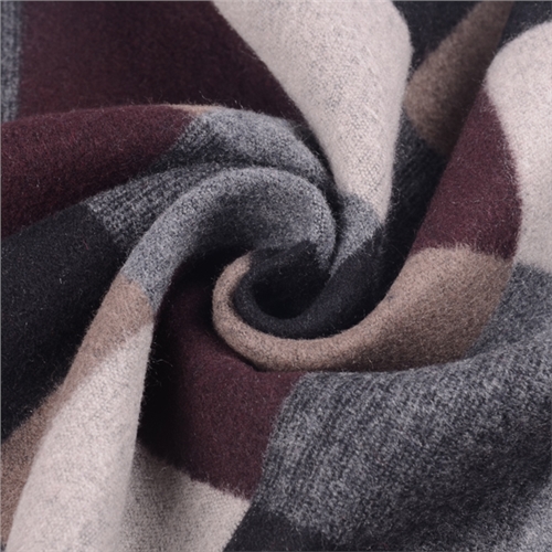 男士格子拉絨圍巾