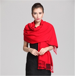 紅色竹纖維披肩