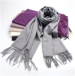 素色女士仿羊絨披肩