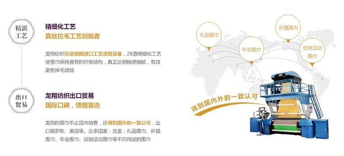 龍翔真絲圍巾真絲拉毛工藝創(chuàng)始者