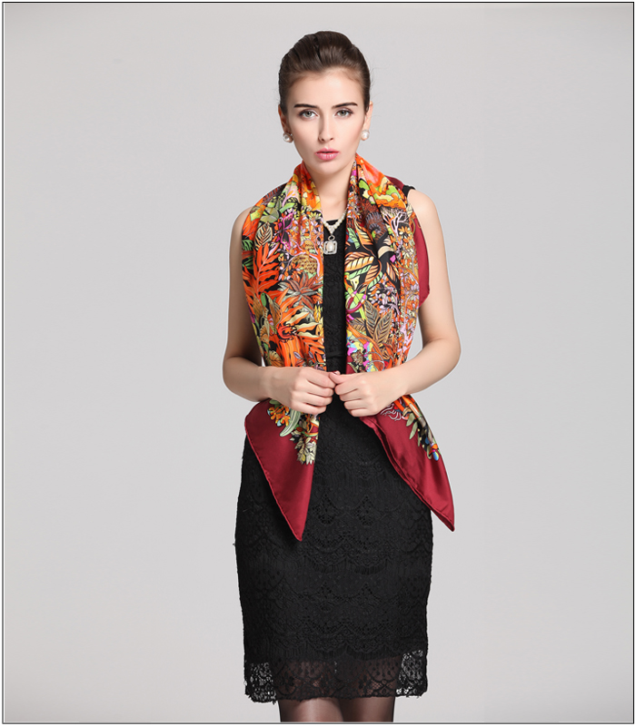 真絲圍巾 印花圍巾 真絲圍巾 印花圍巾