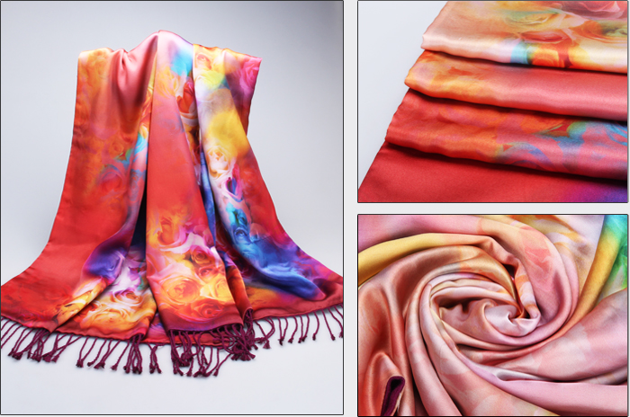 真絲披肩 印花披肩