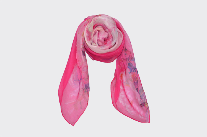 時尚真絲圍巾 印花圍巾 