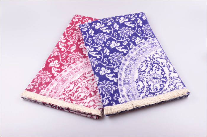 青花瓷披肩 提花披肩 拉絨披肩 圍巾批發(fā)