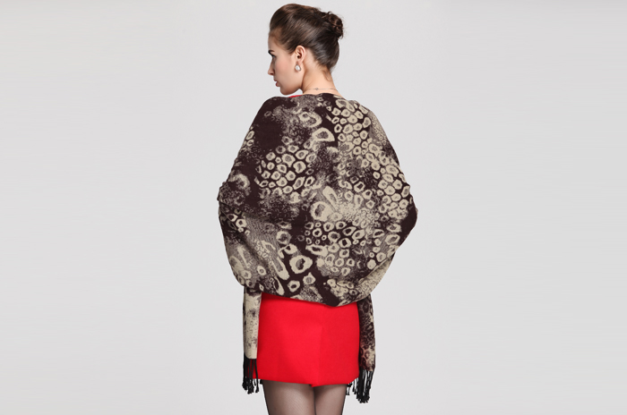 真絲披肩 提花披肩