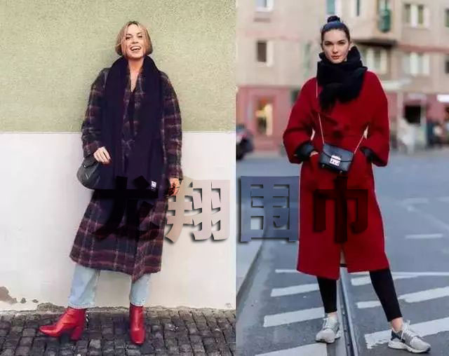 圍巾上身效果圖