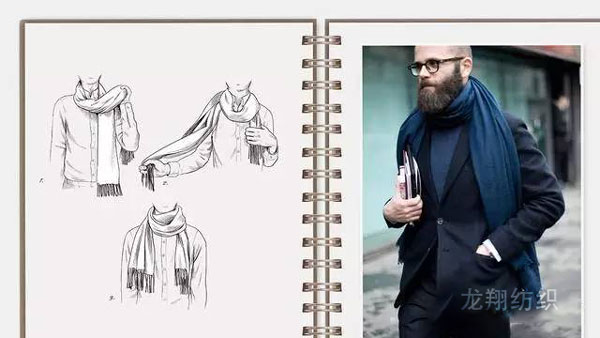 男士圍巾簡(jiǎn)單圍法2