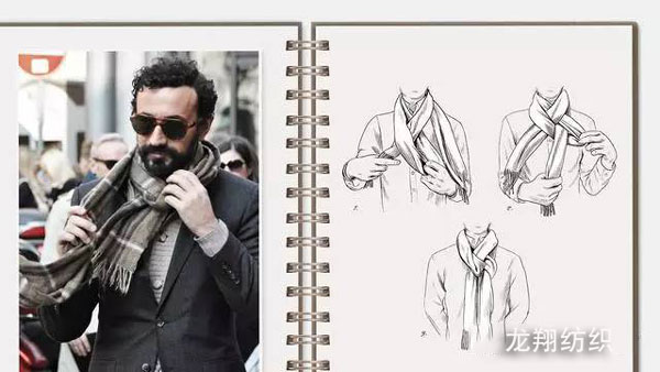 男士圍巾簡(jiǎn)單圍法3