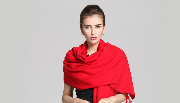 紅色竹纖維披肩 紅色竹纖維披肩