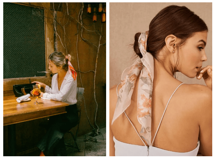 絲巾低發(fā)髻包裹