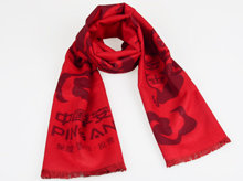 龍翔為中國平安獨(dú)家定制年會紅圍巾