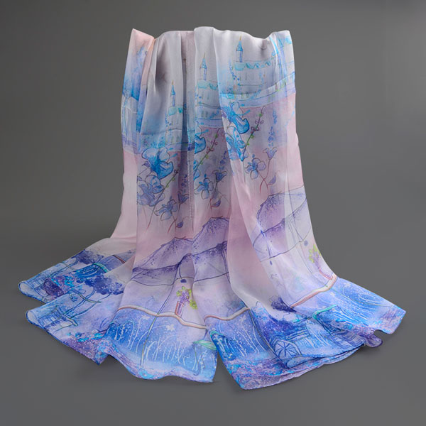 夢(mèng)幻城堡絲巾